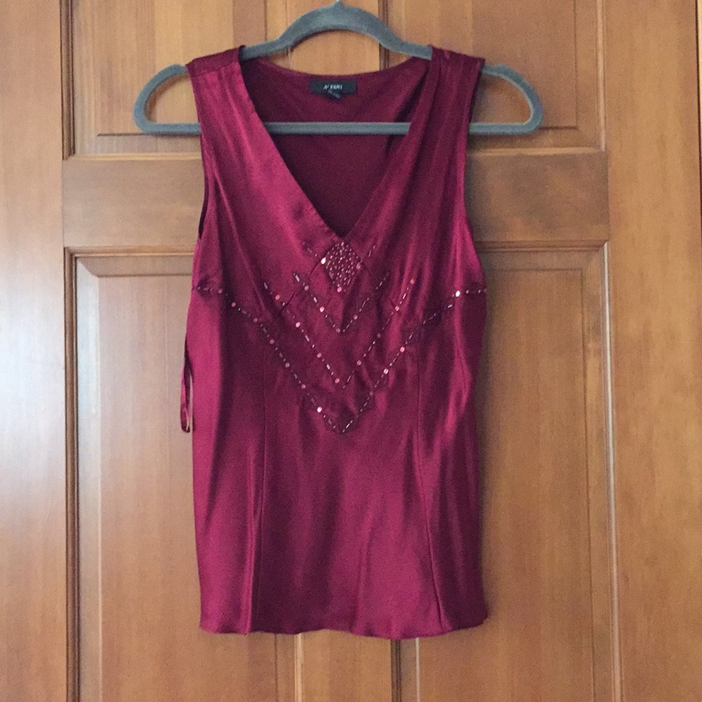 Alfani 100% silk sleeveless blouse